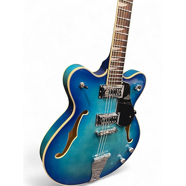 Used Eastwood Classic 6 Richard Lloyd Blue Burst Hollow Body Electric Guitar