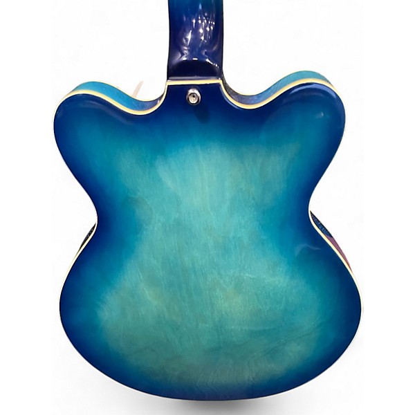 Used Eastwood Classic 6 Richard Lloyd Blue Burst Hollow Body Electric Guitar