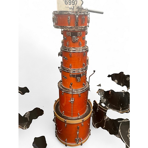 Used Mapex 6 Piece Meridian Birch Orange Birch Drum Kit