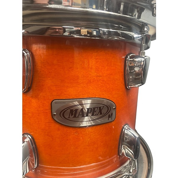 Used Mapex 6 Piece Meridian Birch Orange Birch Drum Kit