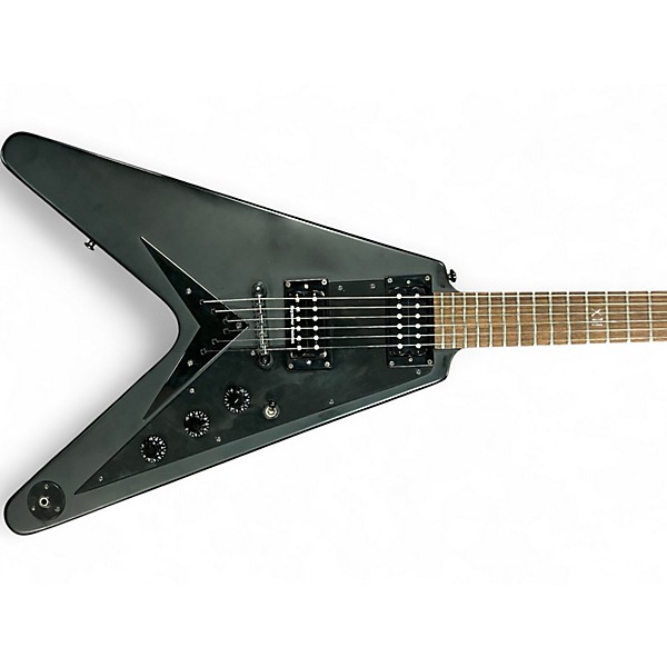 Used Epiphone Gothic Flying V Black Solid Body Electric Guitar