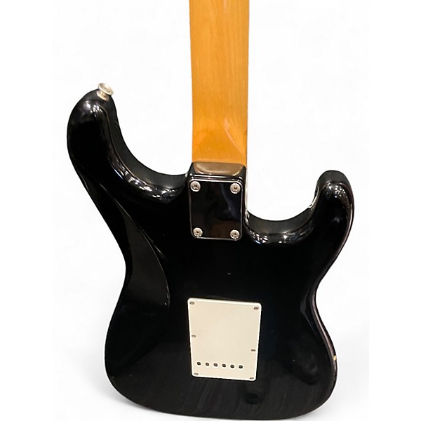 Used Squier 1986 Korean Stratocaster Left Handed Black Solid Body Electric Guitar
