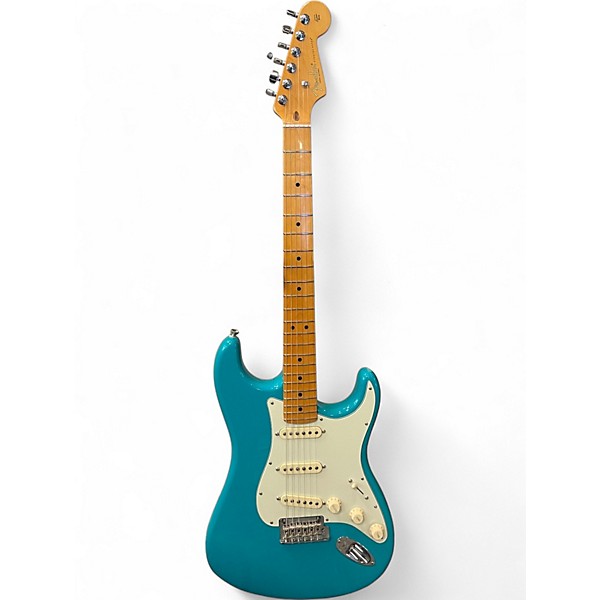 Used 2022 Fender American Professional II Stratocaster Miami Blue Solid Body Electric Guitar