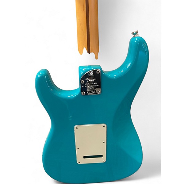 Used 2022 Fender American Professional II Stratocaster Miami Blue Solid Body Electric Guitar