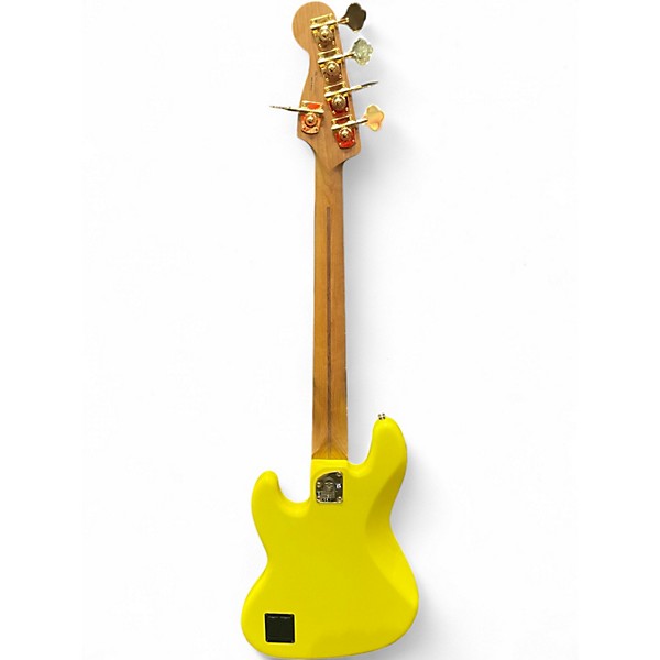 Used 2023 Fender MONONEON JAZZ BASS V NEON YELLOW Electric Bass Guitar