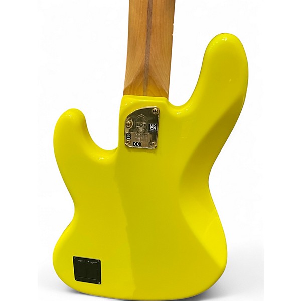 Used 2023 Fender MONONEON JAZZ BASS V NEON YELLOW Electric Bass Guitar