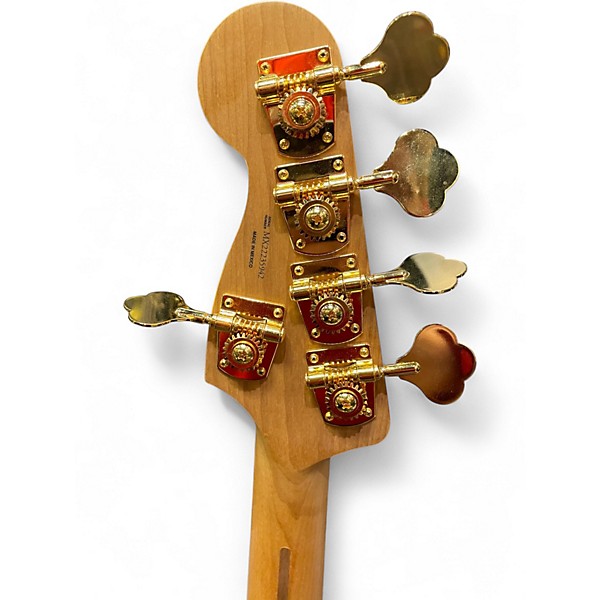 Used 2023 Fender MONONEON JAZZ BASS V NEON YELLOW Electric Bass Guitar