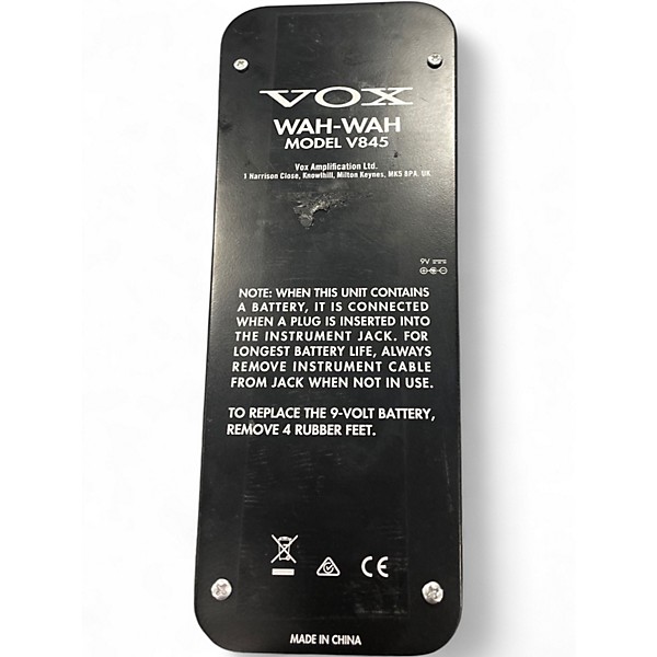 Used VOX V845 Classic Wah Effect Pedal