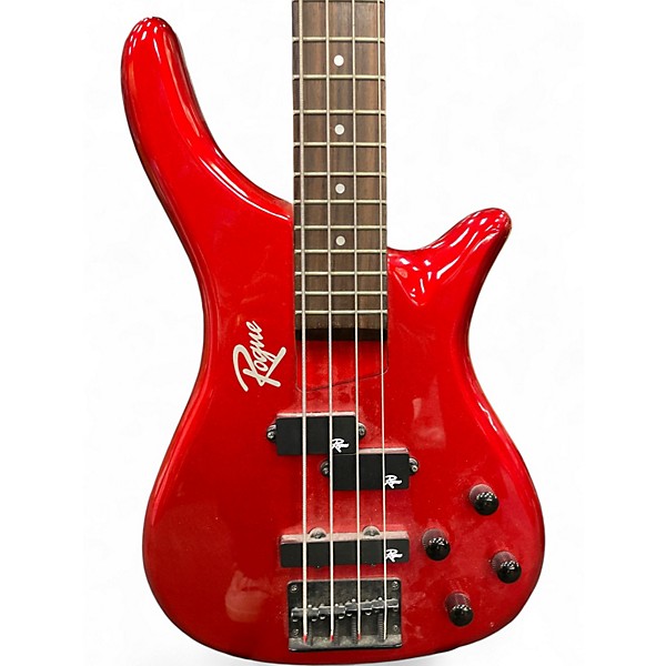 Used Rogue LX200B Series II Candy Apple Red Electric Bass Guitar