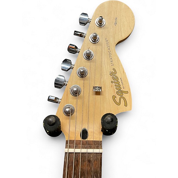 Used 2019 Squier Affinity Stratocaster Black and White Solid Body Electric Guitar