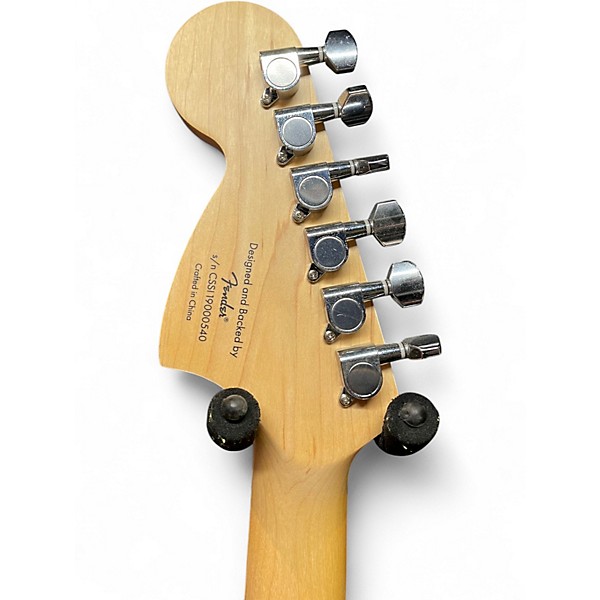 Used 2019 Squier Affinity Stratocaster Black and White Solid Body Electric Guitar