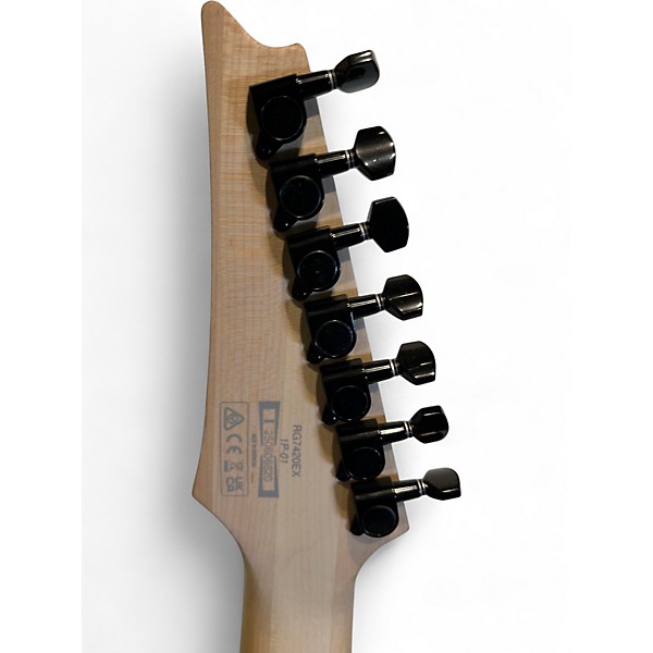 Used Ibanez RG7420EX Black Solid Body Electric Guitar