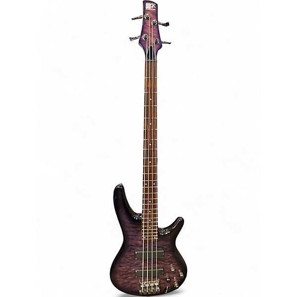 Used Ibanez SR400QM Purple Electric Bass Guitar