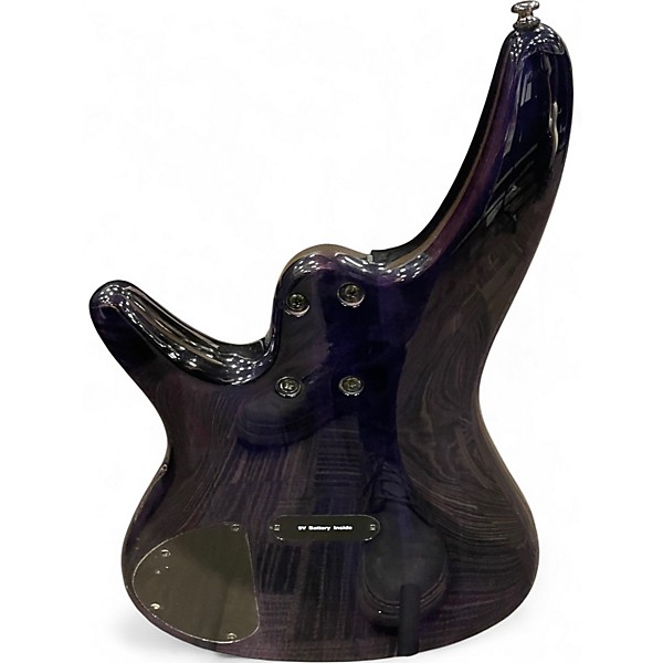 Used Ibanez SR400QM Purple Electric Bass Guitar