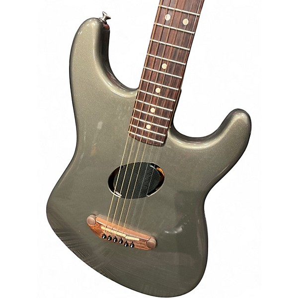 Used 2002 Fender ACOUSTASONIC STRAT Pewter Acoustic Electric Guitar