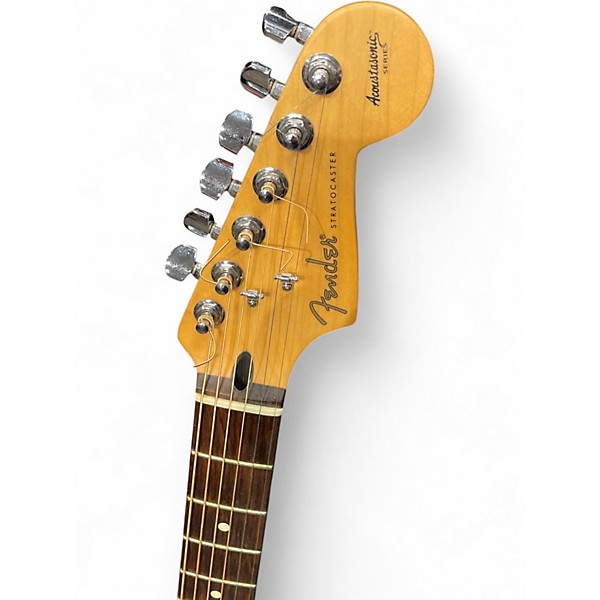 Used 2002 Fender ACOUSTASONIC STRAT Pewter Acoustic Electric Guitar