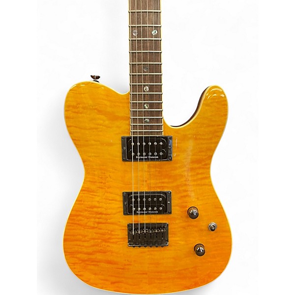 Used Fender Special Edition Custom Telecaster FMT HH Amber Solid Body Electric Guitar