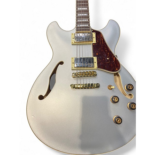 Used Ibanez AS73G Matte Silver Hollow Body Electric Guitar