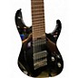 Used Ibanez RGMS8 Multi-Scale 8-String Black Solid Body Electric Guitar