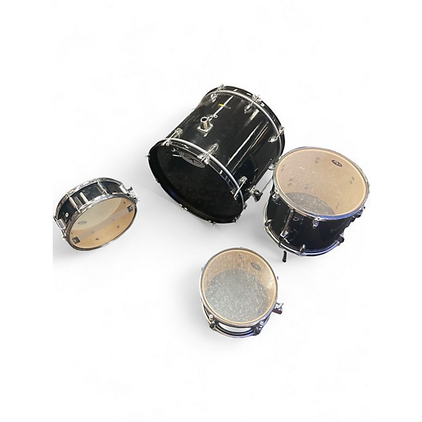 Used Sound Percussion Labs 4 Piece sp Black Drum Kit