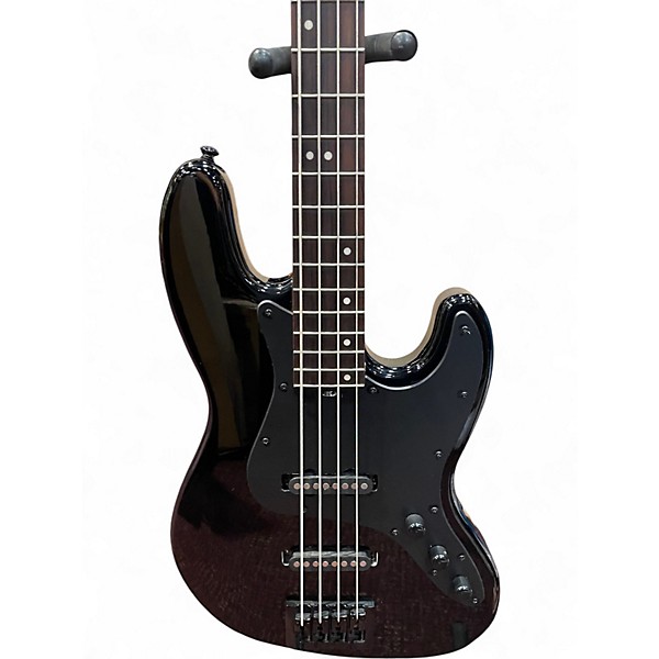 Used Schecter Guitar Research J4 Black Electric Bass Guitar
