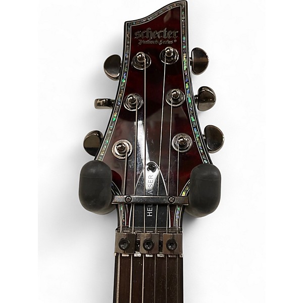 Used Schecter Guitar Research Hellraiser C1 Floyd Rose Black Cherry Solid Body Electric Guitar