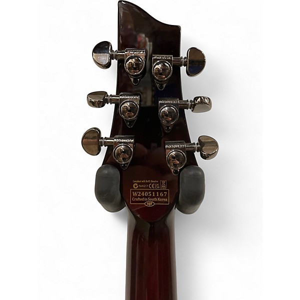 Used Schecter Guitar Research Hellraiser C1 Floyd Rose Black Cherry Solid Body Electric Guitar