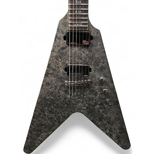Used Schecter Guitar Research JUAN OF THE DEAD V-1 Gray Solid Body Electric Guitar