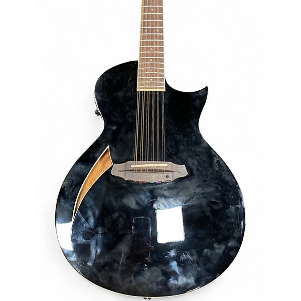 Used ESP LTD TL12 Black 12 String Acoustic Electric Guitar