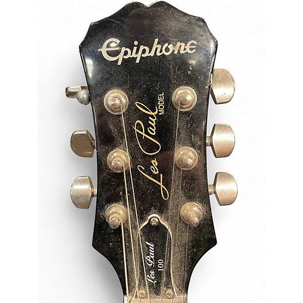 Used Epiphone Les Paul 100 Bolt On BLACK Solid Body Electric Guitar