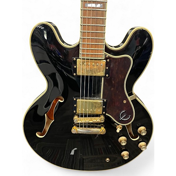 Used Epiphone Sheraton II Black Hollow Body Electric Guitar