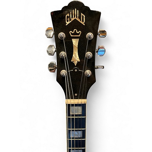 Vintage 1974 Guild M75 Bluesbird Black Solid Body Electric Guitar