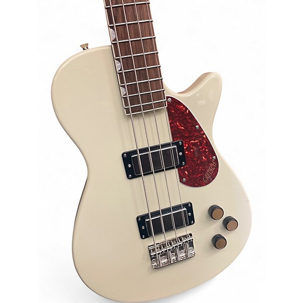 Used Gretsch jet club Vintage White Electric Bass Guitar