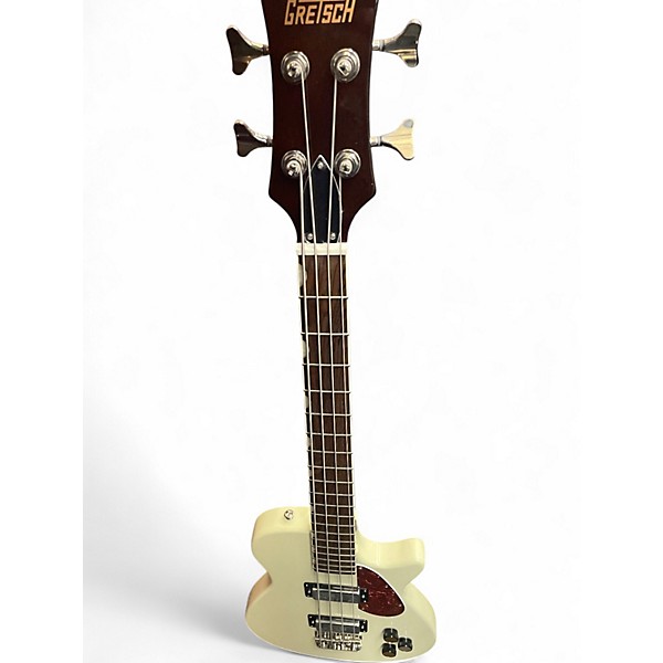 Used Gretsch jet club Vintage White Electric Bass Guitar