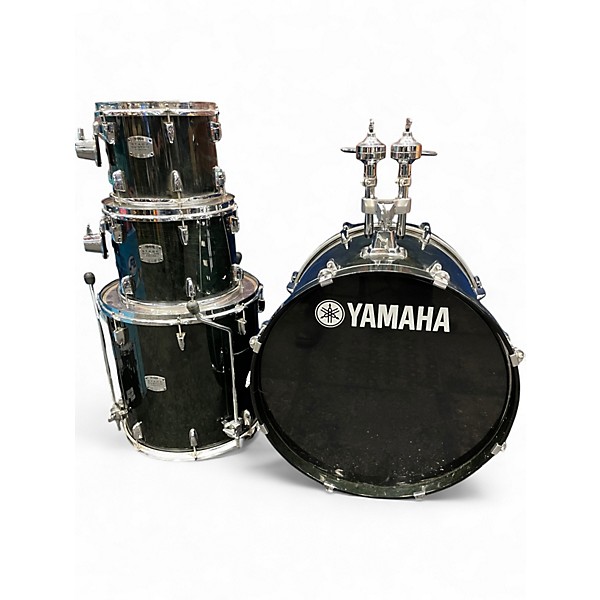 Used Yamaha 4 Piece Stage Custom Trans Dark Green Drum Kit