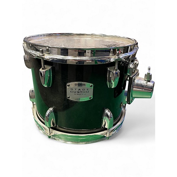 Used Yamaha 4 Piece Stage Custom Trans Dark Green Drum Kit