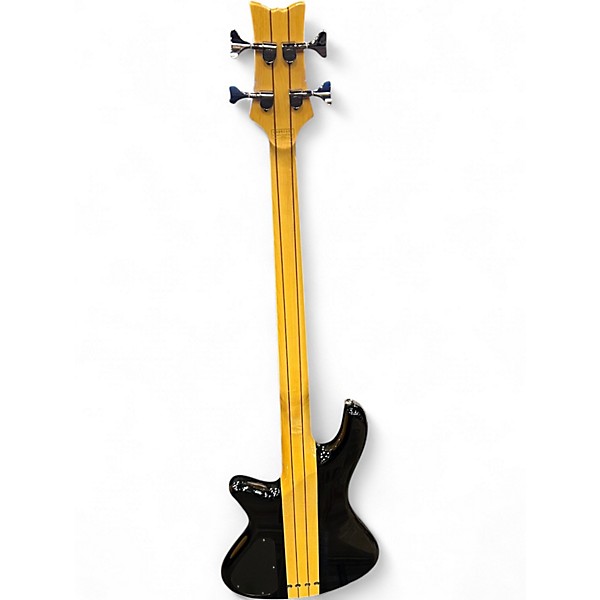 Used Schecter Guitar Research Stiletto Elite 4 String Black Electric Bass Guitar