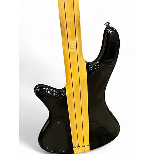 Used Schecter Guitar Research Stiletto Elite 4 String Black Electric Bass Guitar