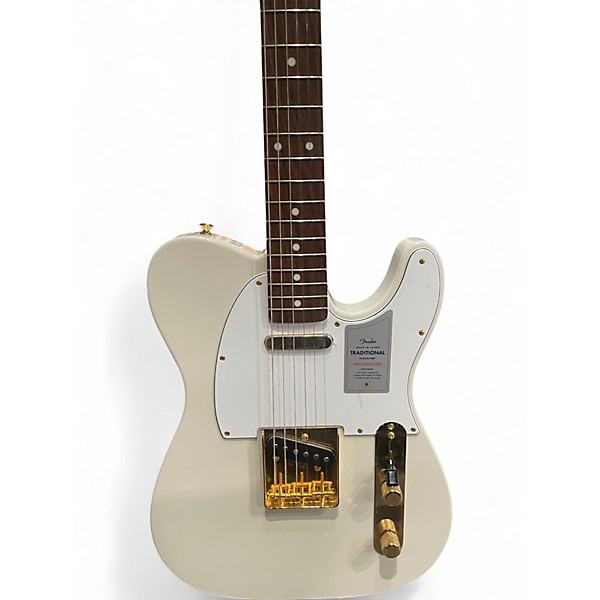 Used Fender MIJ Traditional II Telecaster White Solid Body Electric Guitar