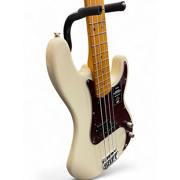 Used Fender American Professional II Precision Bass Vintage White Electric Bass Guitar