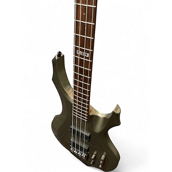 Used ESP LTD F-204 Olive Metallic Electric Bass Guitar
