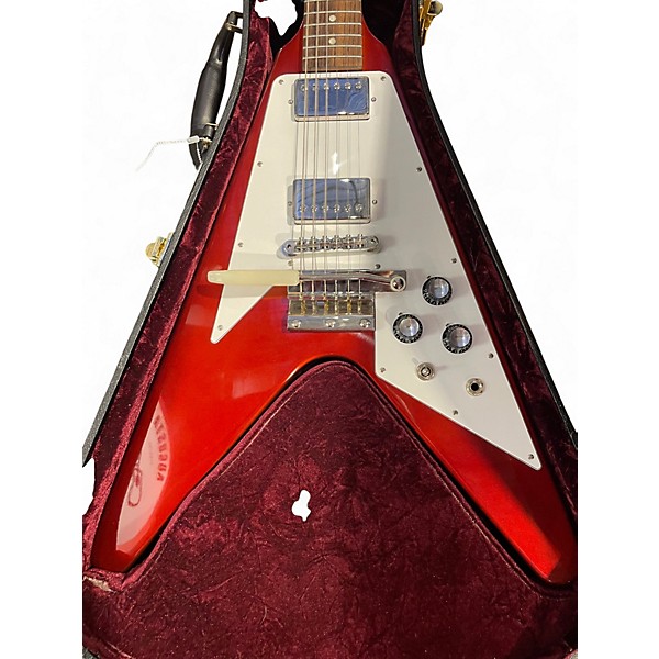 Used Gibson custom shop 67 reissue flying v Candy Apple Red Solid Body Electric Guitar
