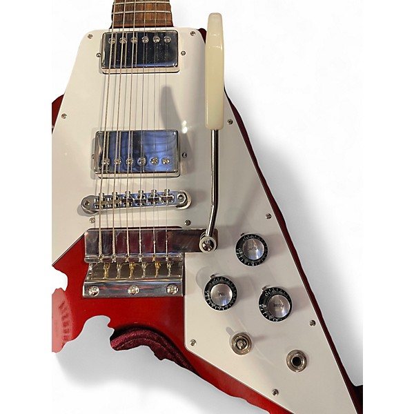 Used Gibson custom shop 67 reissue flying v Candy Apple Red Solid Body Electric Guitar