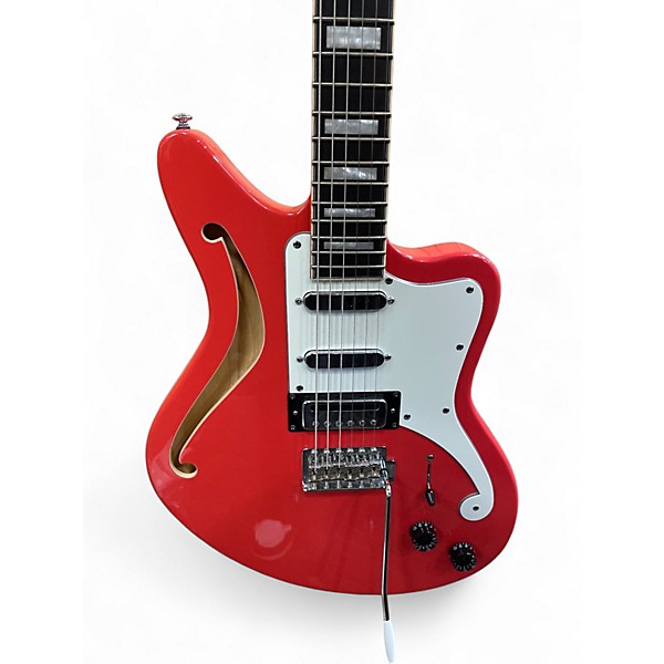 Used D'Angelico Premier Series Bedford SH Fiesta Red Hollow Body Electric Guitar
