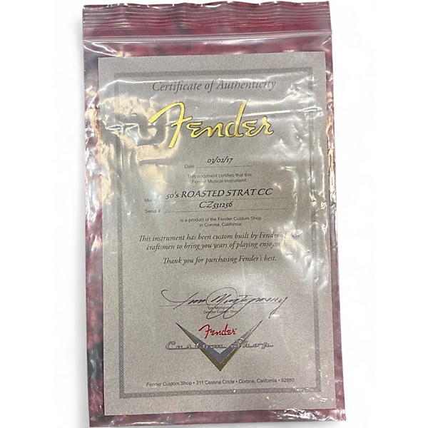 Used Fender Custom Shop 1957 Roasted Closet Classic 2 Tone Sunburst Solid Body Electric Guitar