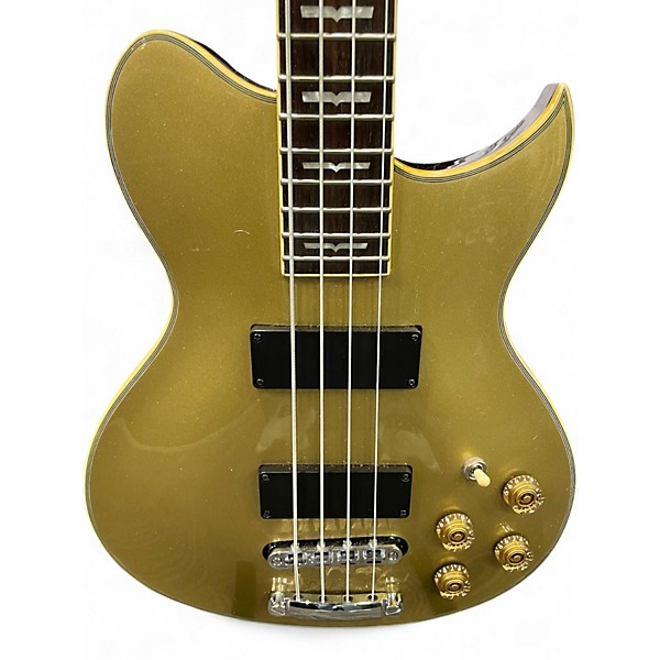 Used Washburn WB-66 Gold Electric Bass Guitar