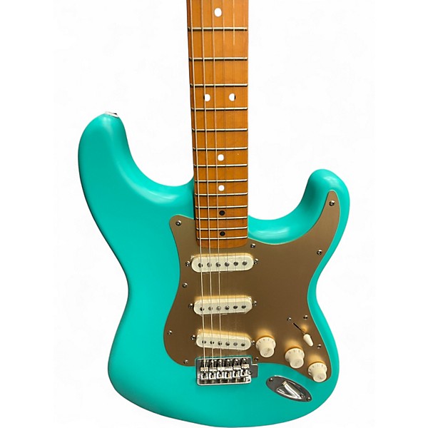 Used Squier 40TH Anniversary Stratocaster Green Solid Body Electric Guitar