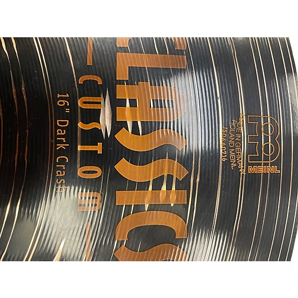 Used MEINL 16in Classic Custom Dark Crash Cymbal