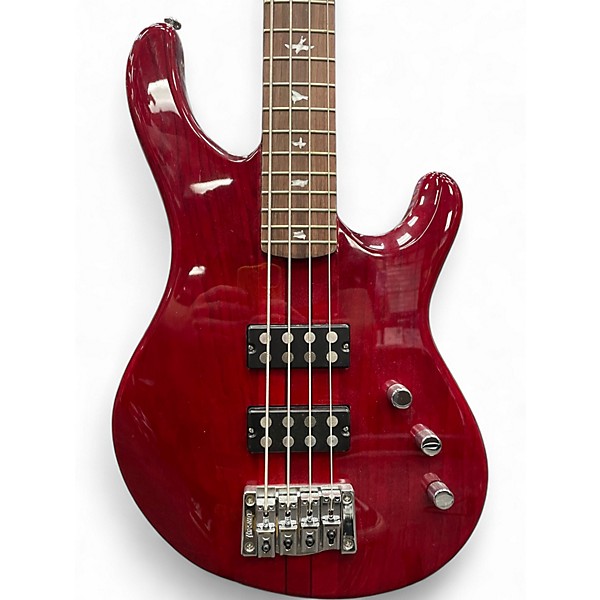 Used PRS SE Kingfisher Scarlett Red Electric Bass Guitar