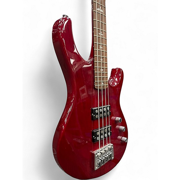 Used PRS SE Kingfisher Scarlett Red Electric Bass Guitar